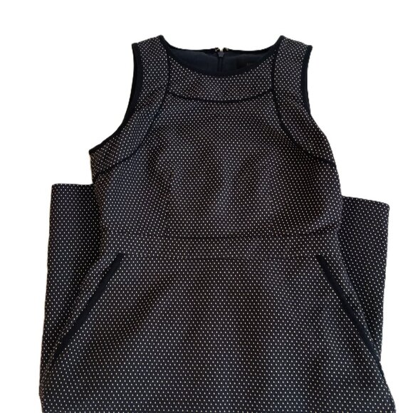 J. Crew Blue White Polka Dot Sleeveless Sheath Dress Women’s Size 4 - Picture 5 of 15